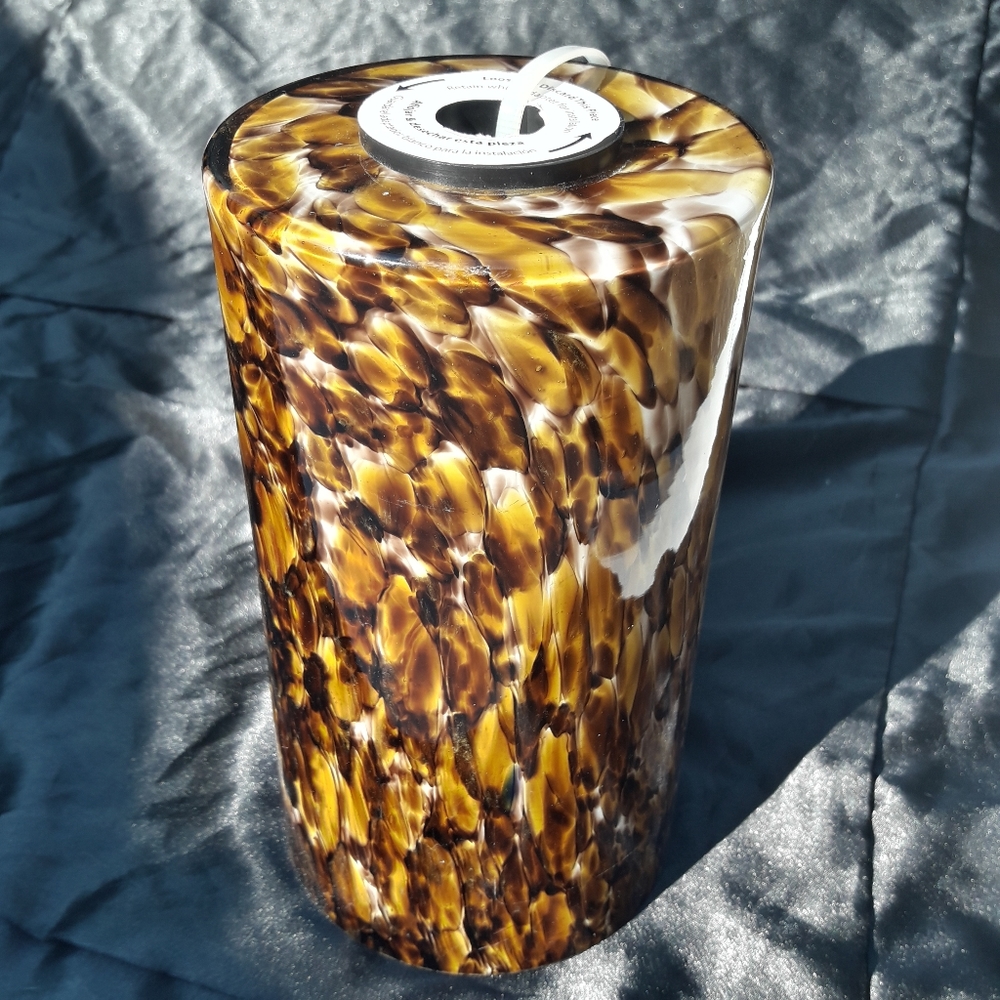 Light Globe Pendant Hand Blown Glass Animal Print